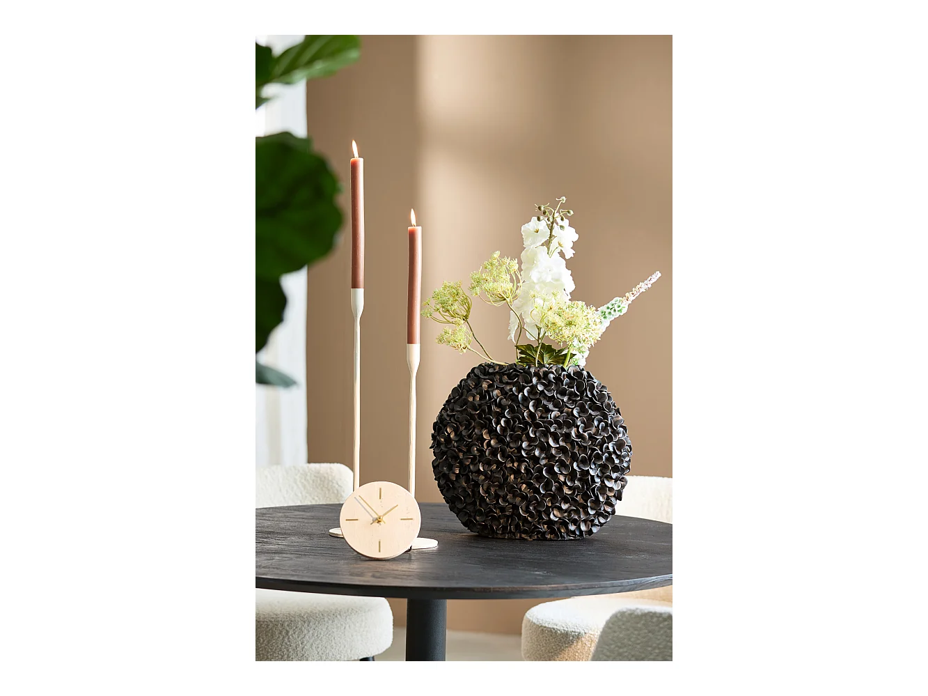 Vase PHYLIA - 44x20,5x38,5cm - Noir