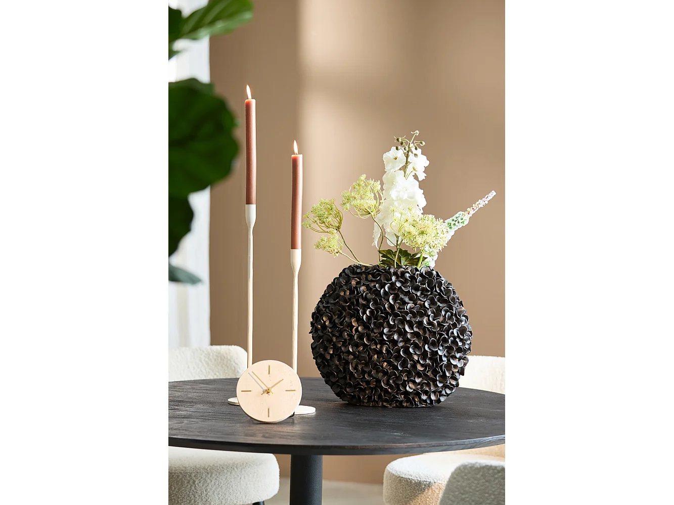 Vase PHYLIA - 44x20,5x38,5cm - Noir