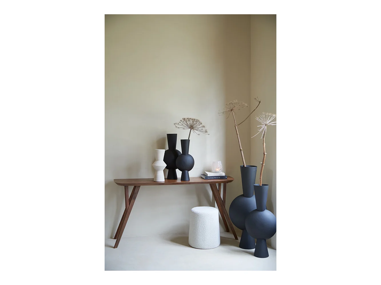 Vaas KAVANDU - 37.5x22x81cm - Zwart