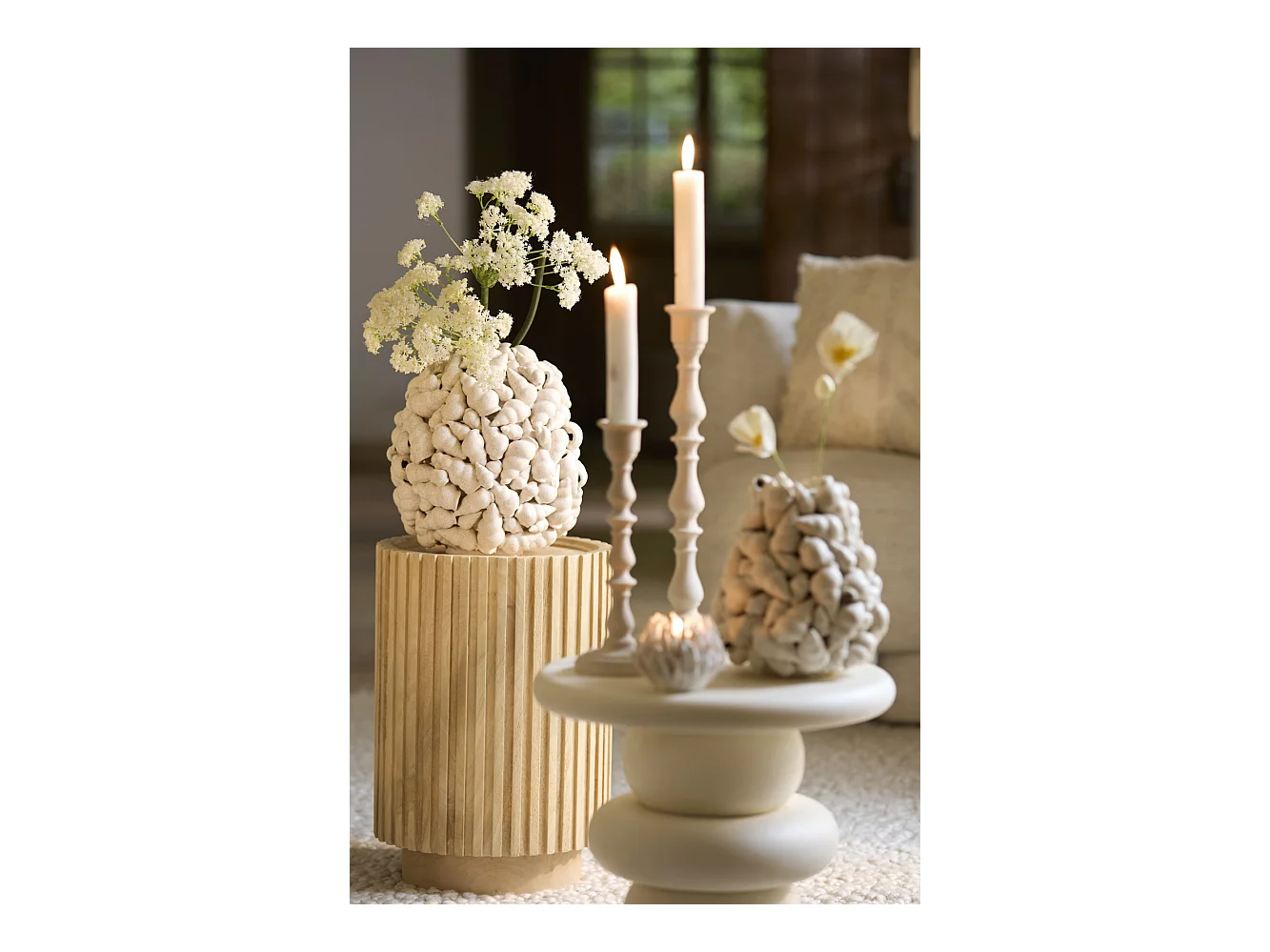 Jarrón SHELL - Ø28x30cm - Blanco