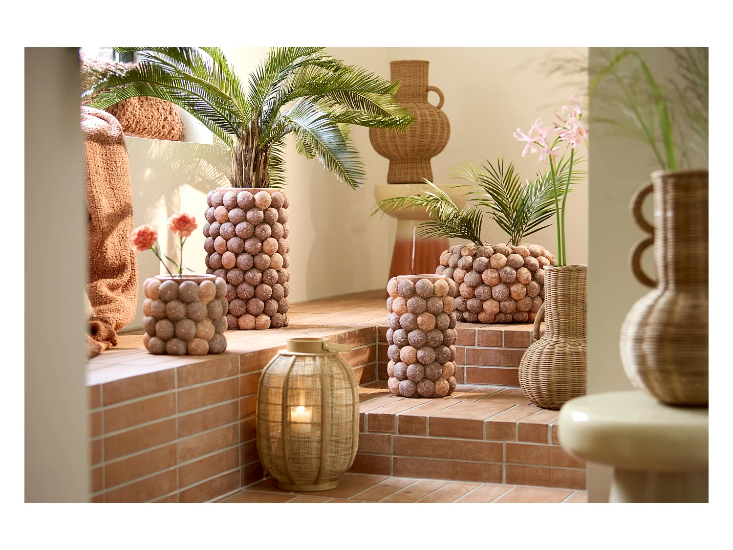 Vase OURSIN - Ø40x23,5cm - Rouge