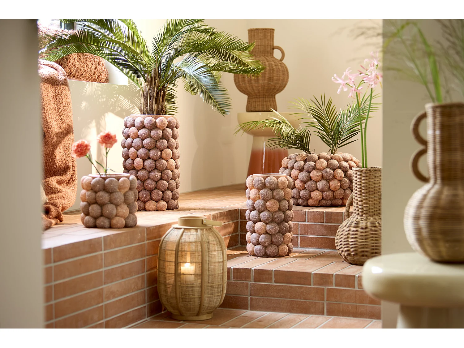 Vase OURSIN - Ø40x23,5cm - Rouge