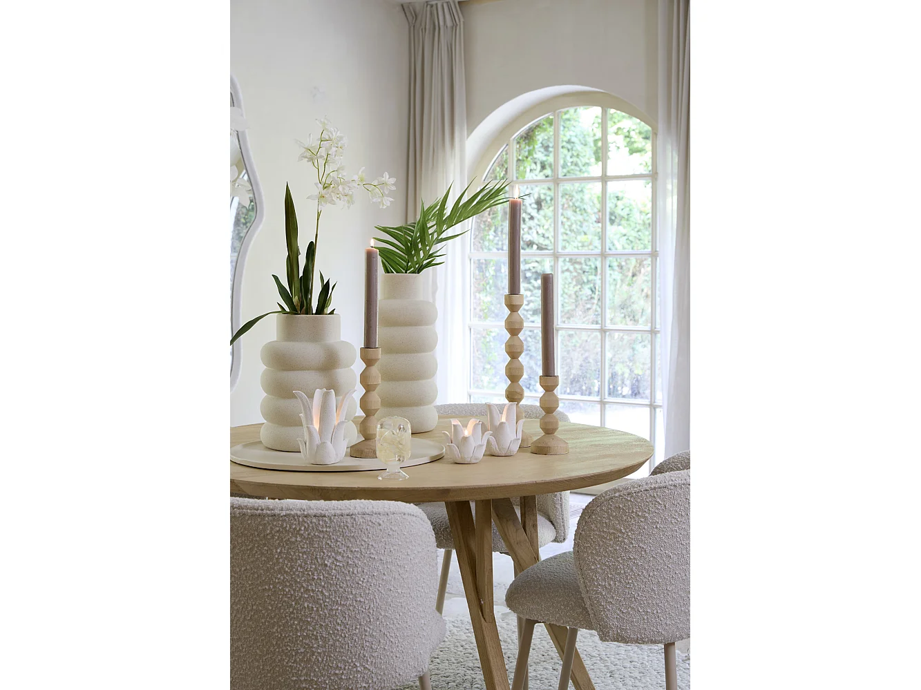 Vase TRIORA - Ø20x42cm - Blanc