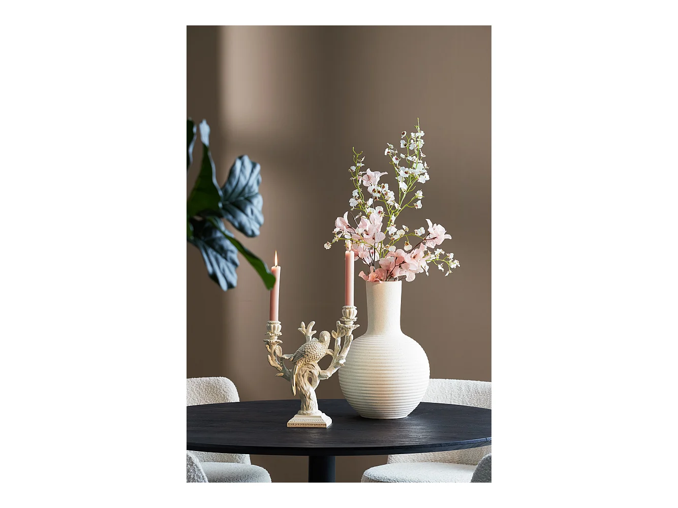 Vase ULLOA - Ø28,5x42cm - Weiß