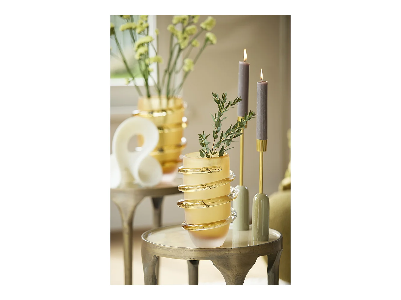 Vase ODATE - Ø16,5x25cm - Jaune