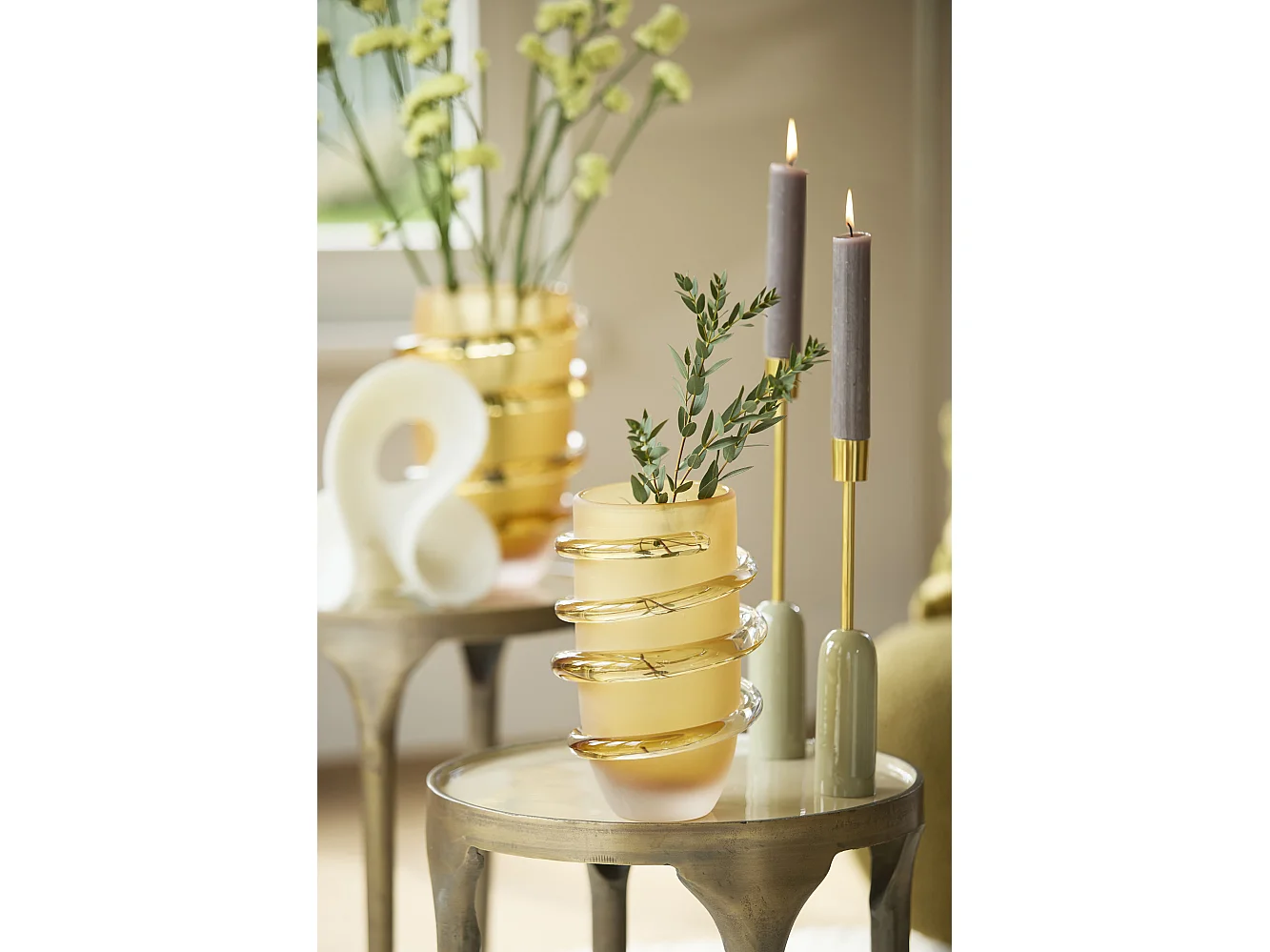 Vase ODATE - Ø16,5x25cm - Jaune