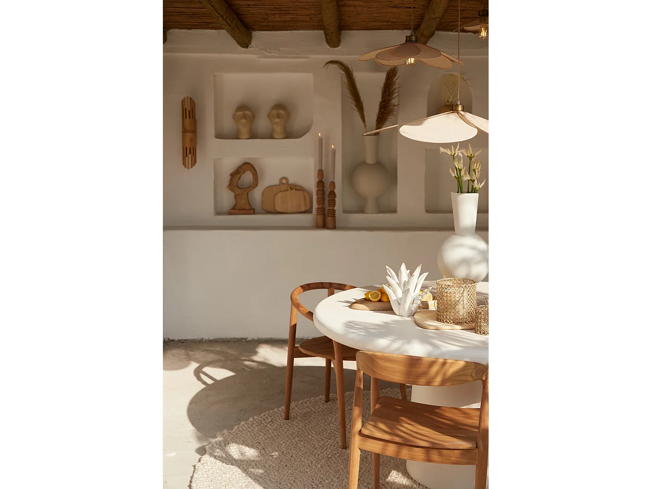 Vase KAVANDU - 31x20x60cm - Blanc