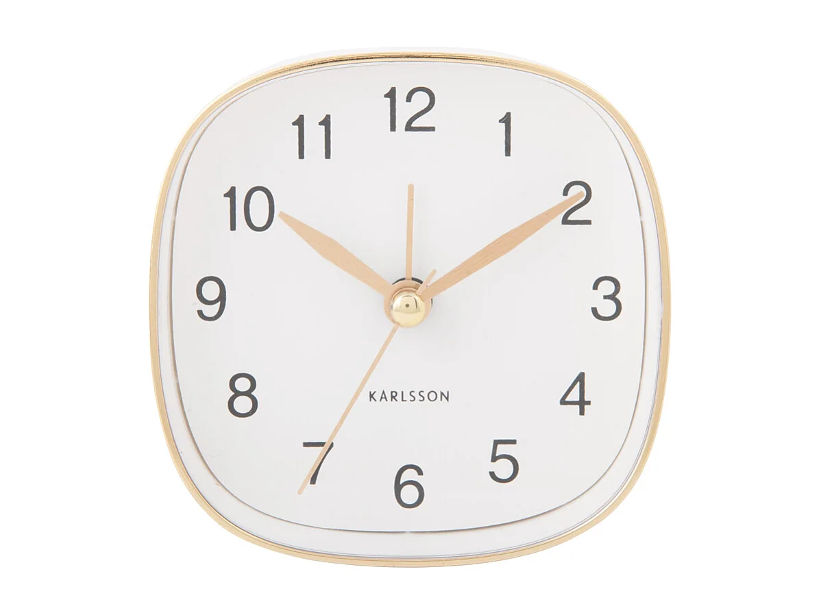 Wekker Travel Vierkant - Wit