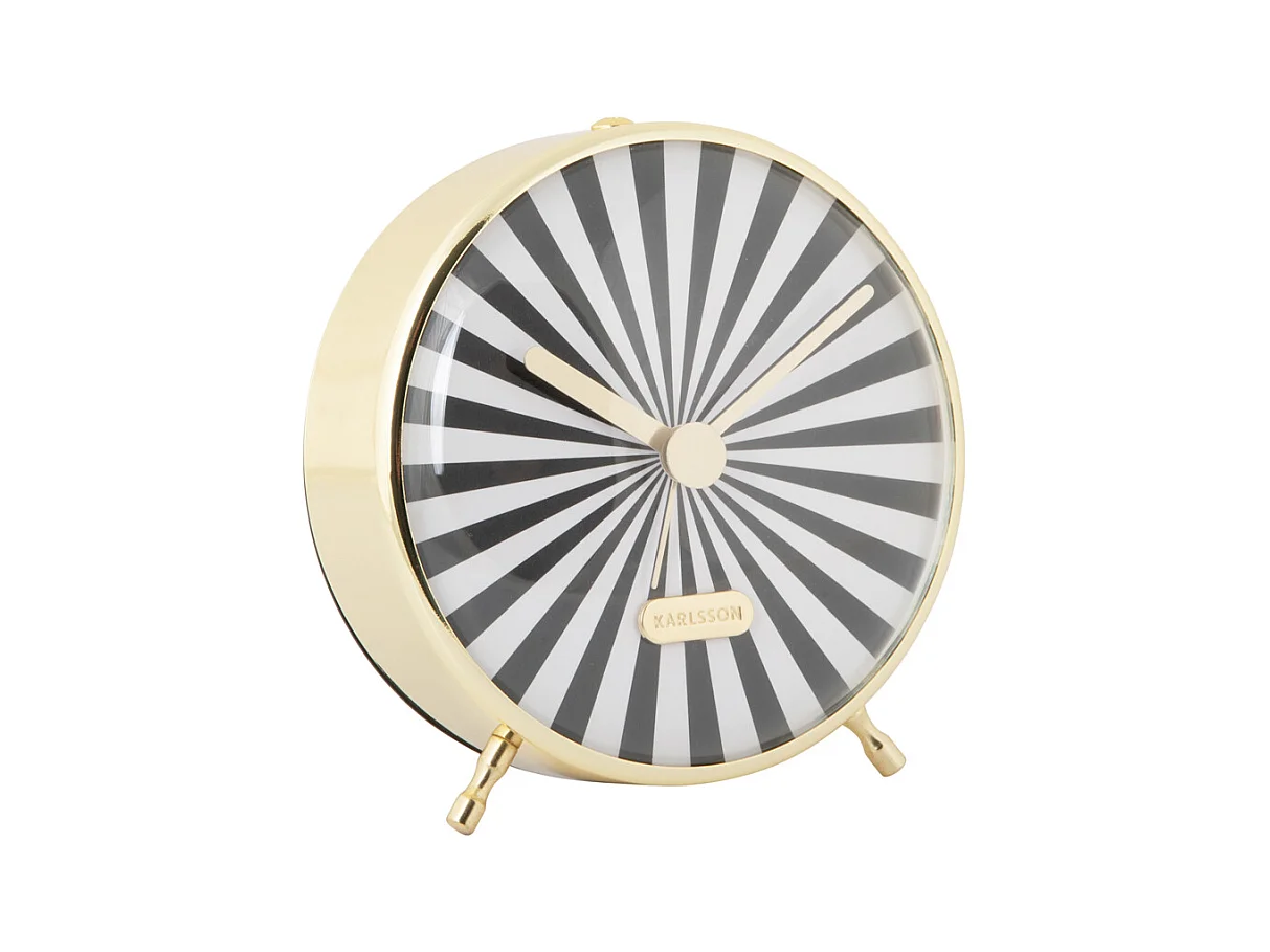 Réveil Candy Swirl - Noir et blanc