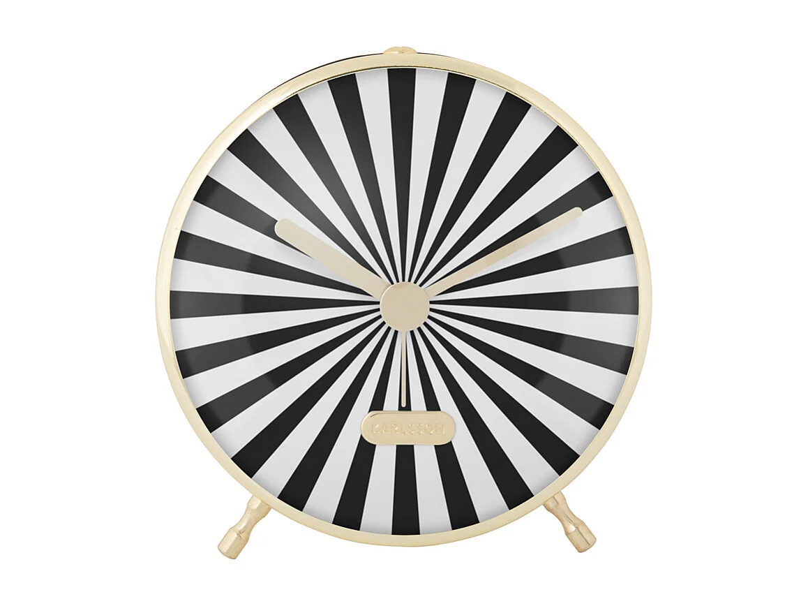 Réveil Candy Swirl - Noir et blanc