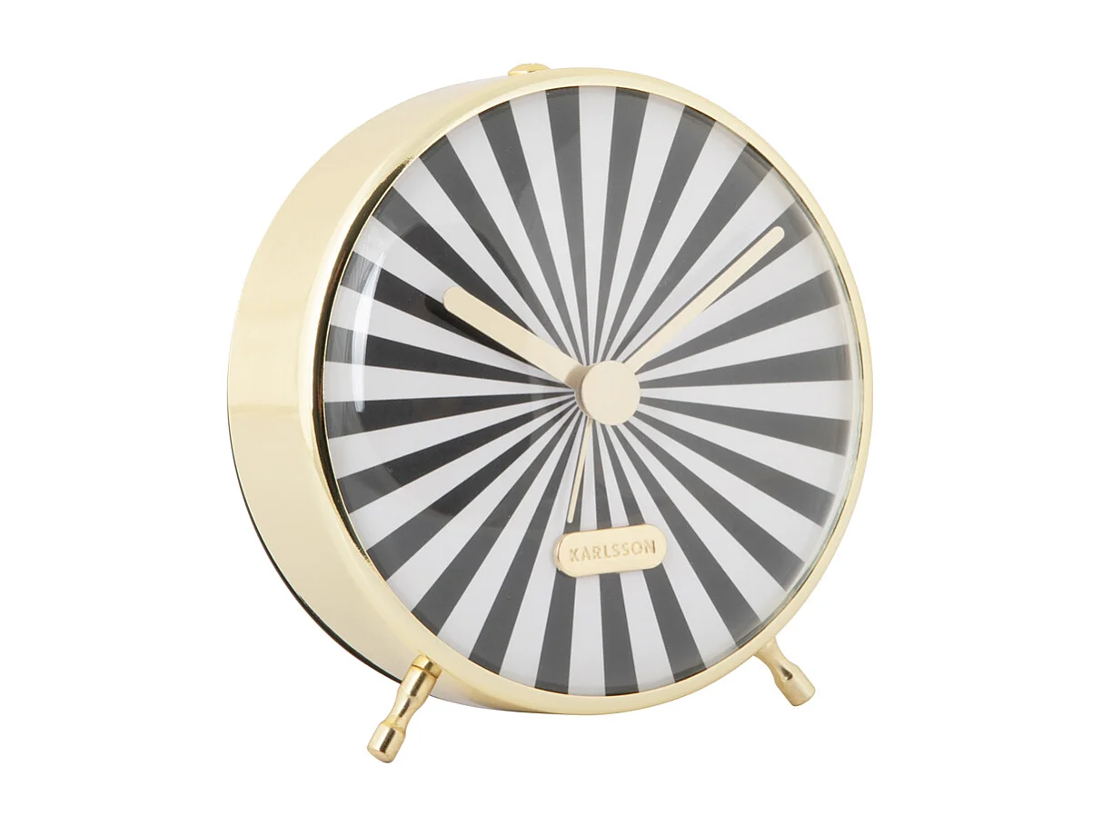 Réveil Candy Swirl - Noir et blanc