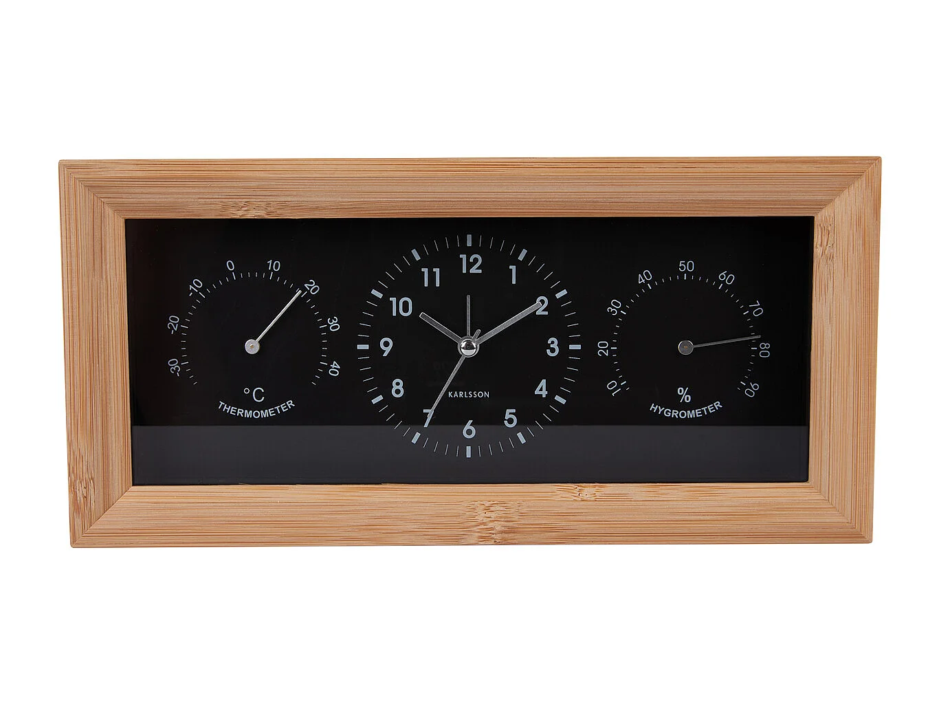 Despertador rectangular elegante - Negro