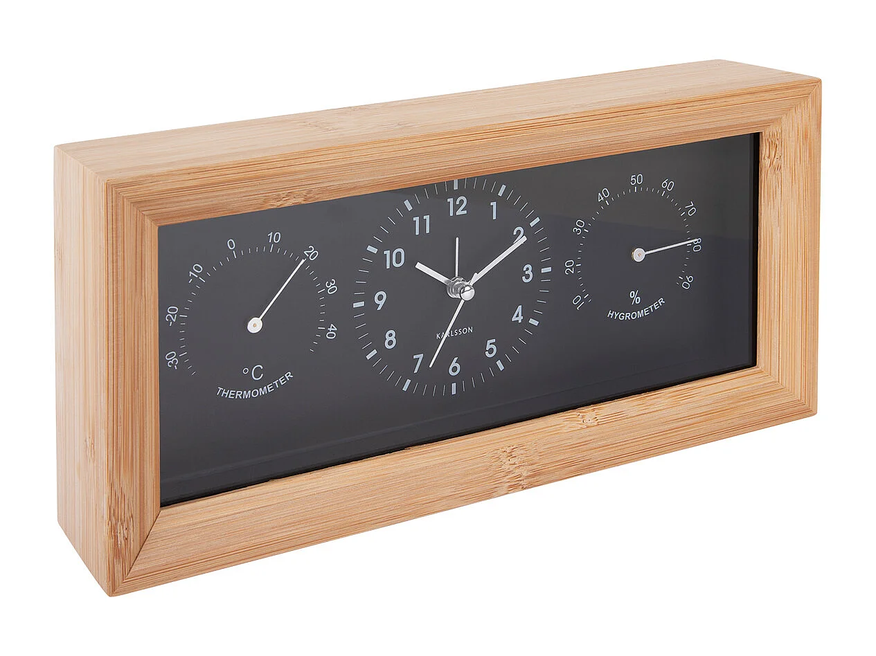 Despertador rectangular elegante - Negro