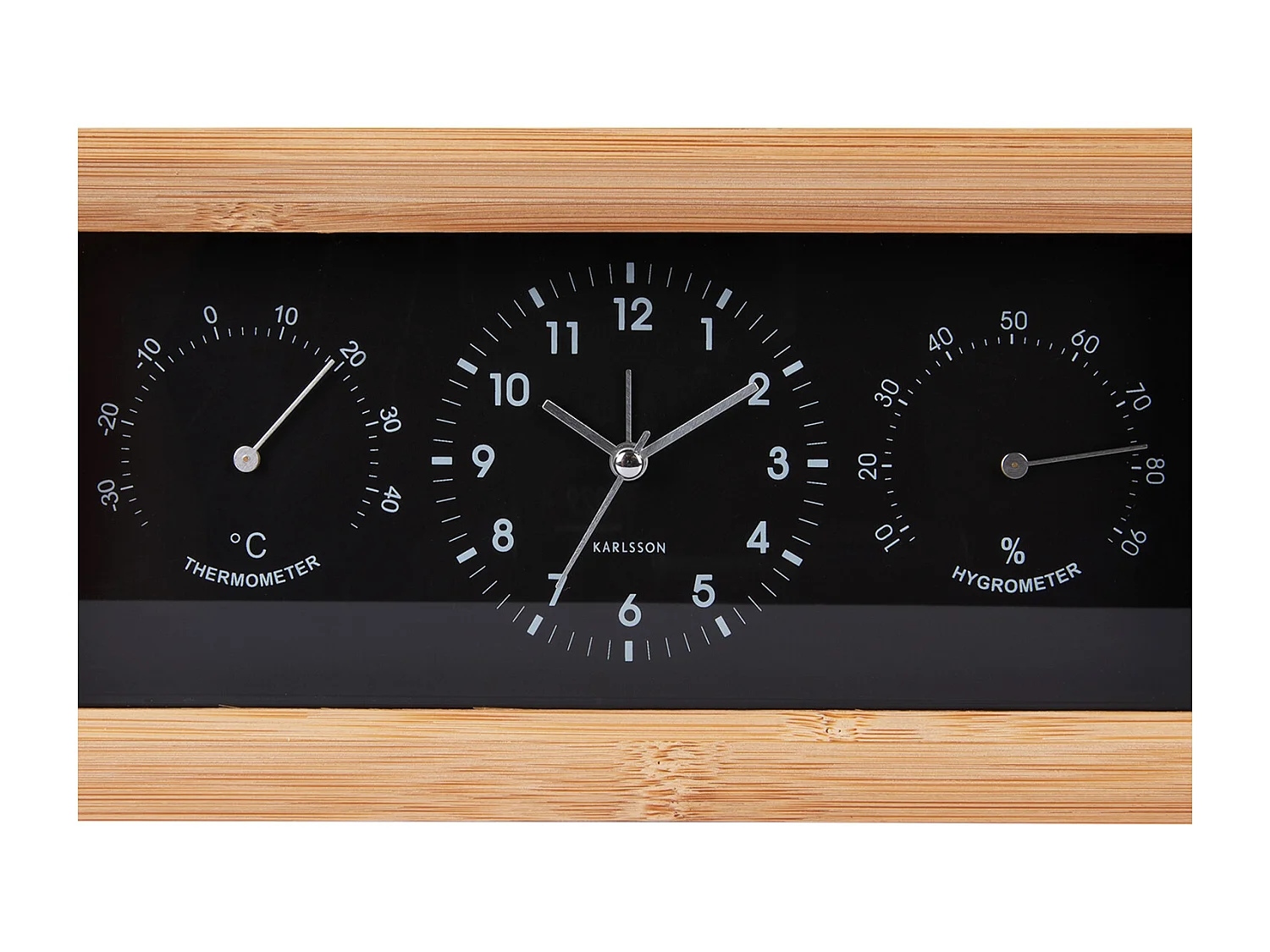 Despertador rectangular elegante - Negro