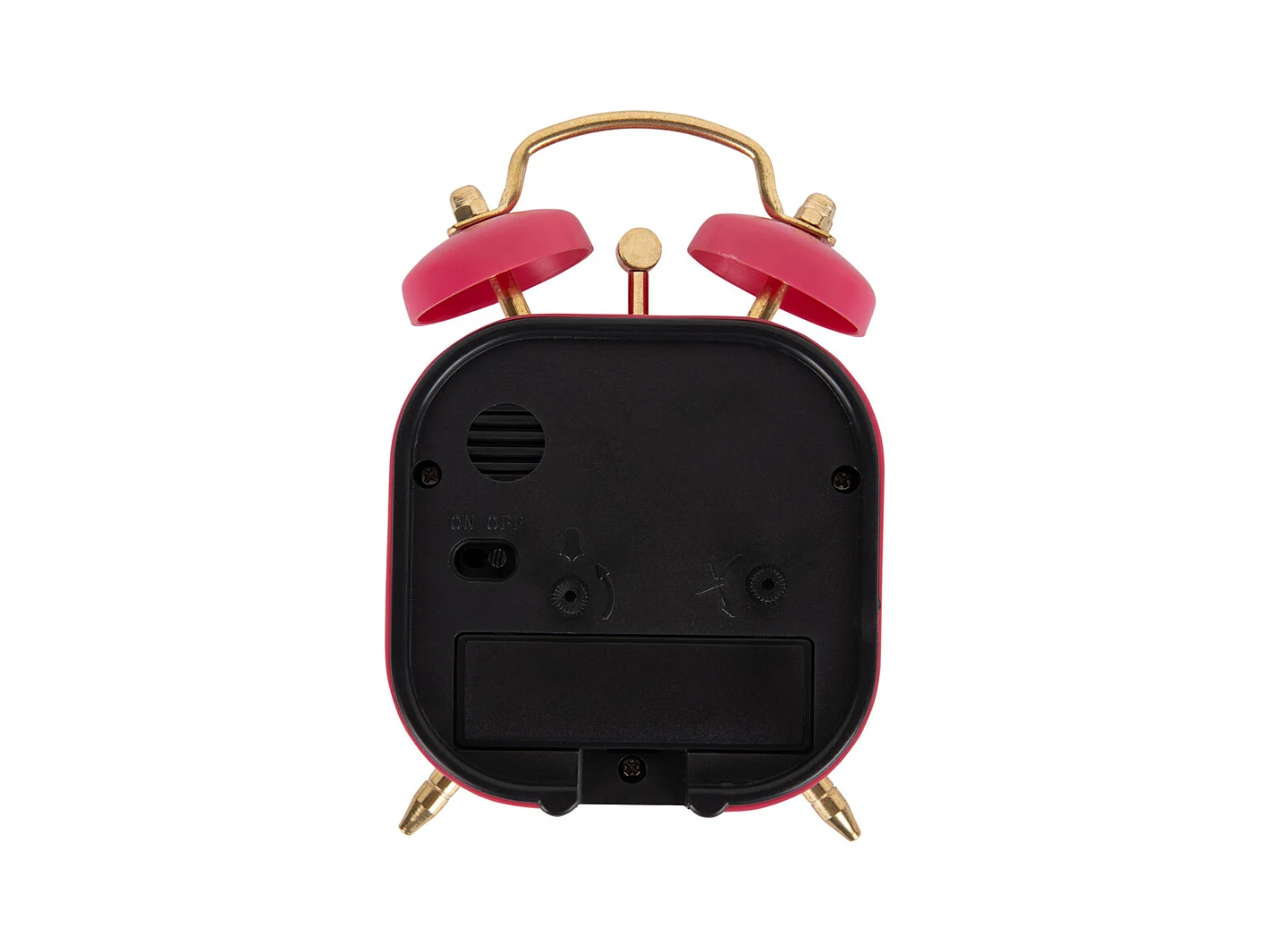 Réveil Métallique Glam Square - Rose foncé