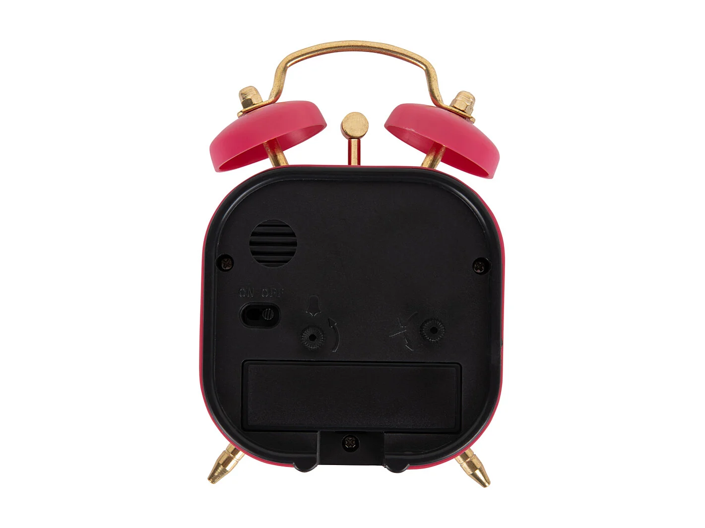 Réveil Métallique Glam Square - Rose foncé