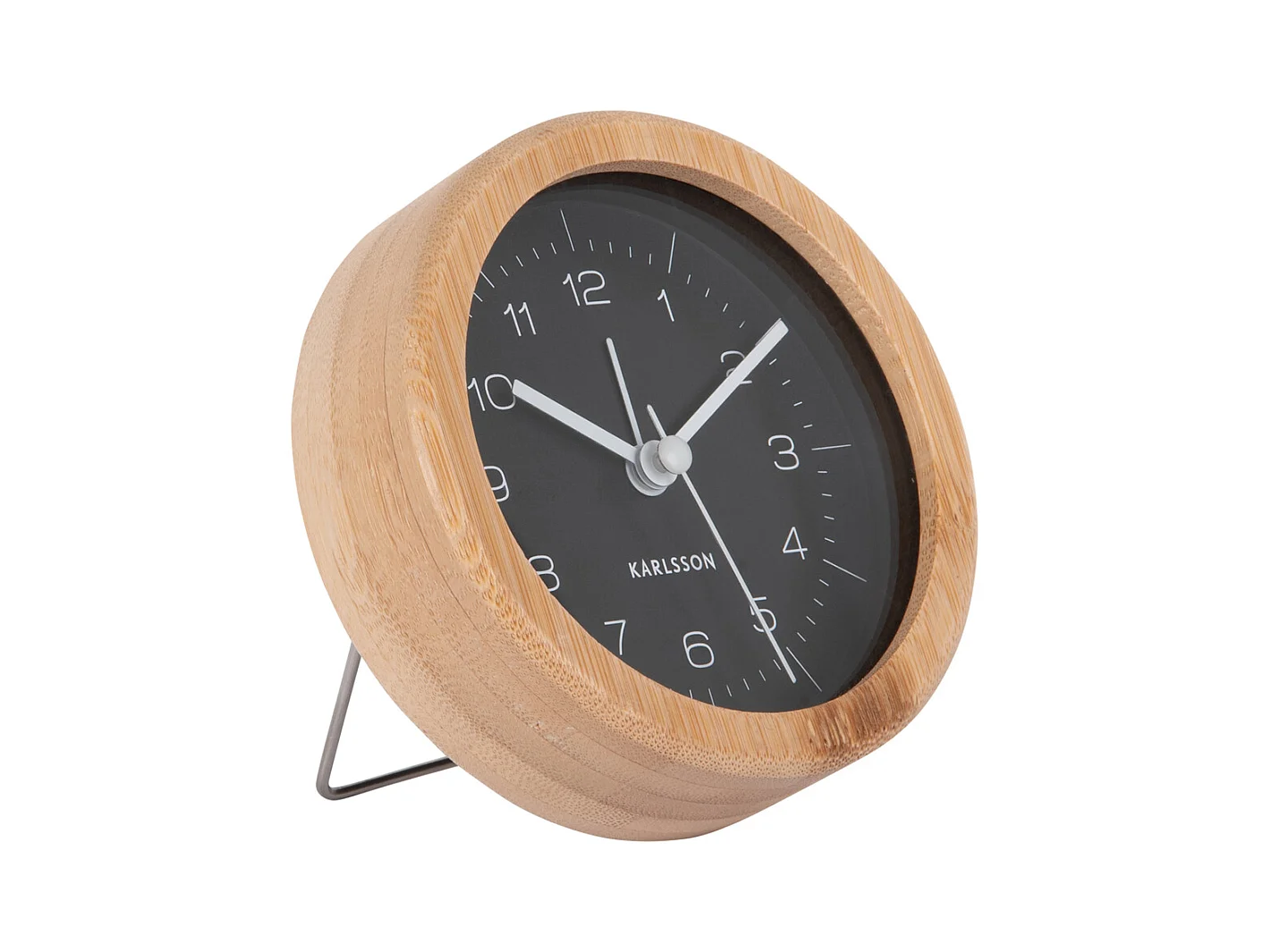 Réveil rond soigné - Noir