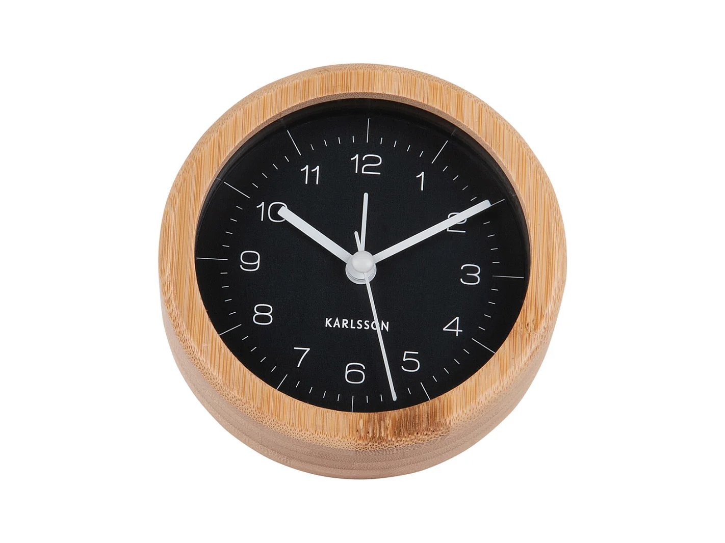 Réveil rond soigné - Noir