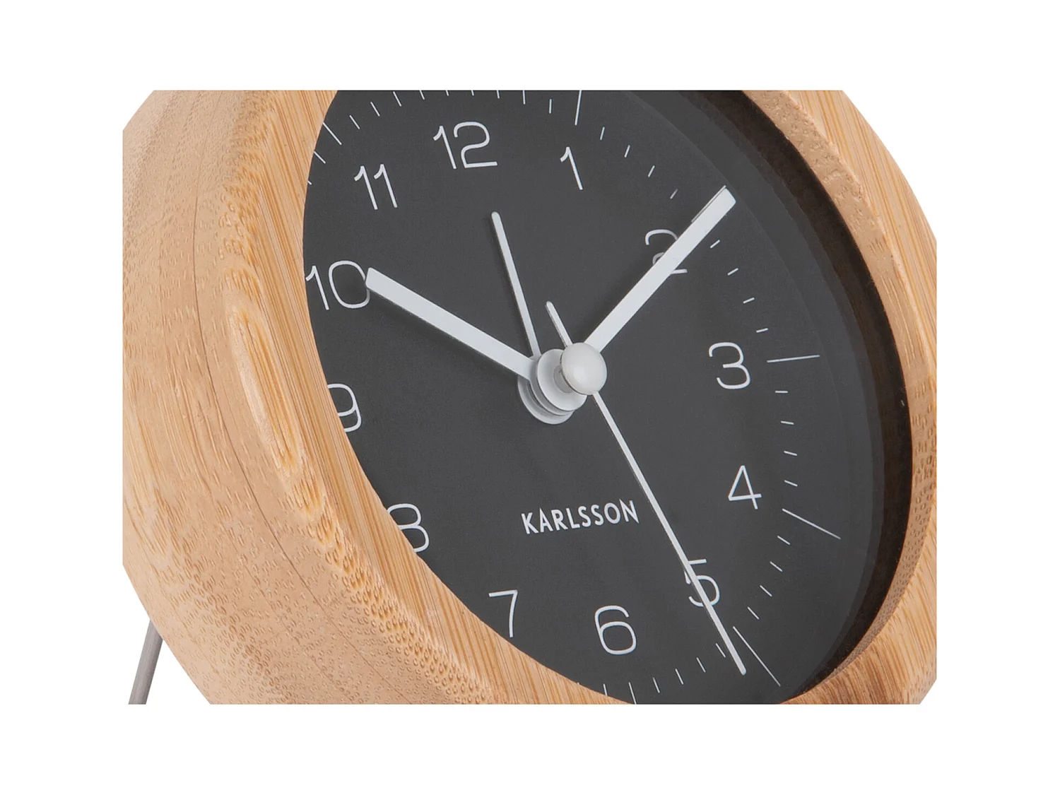 Réveil rond soigné - Noir