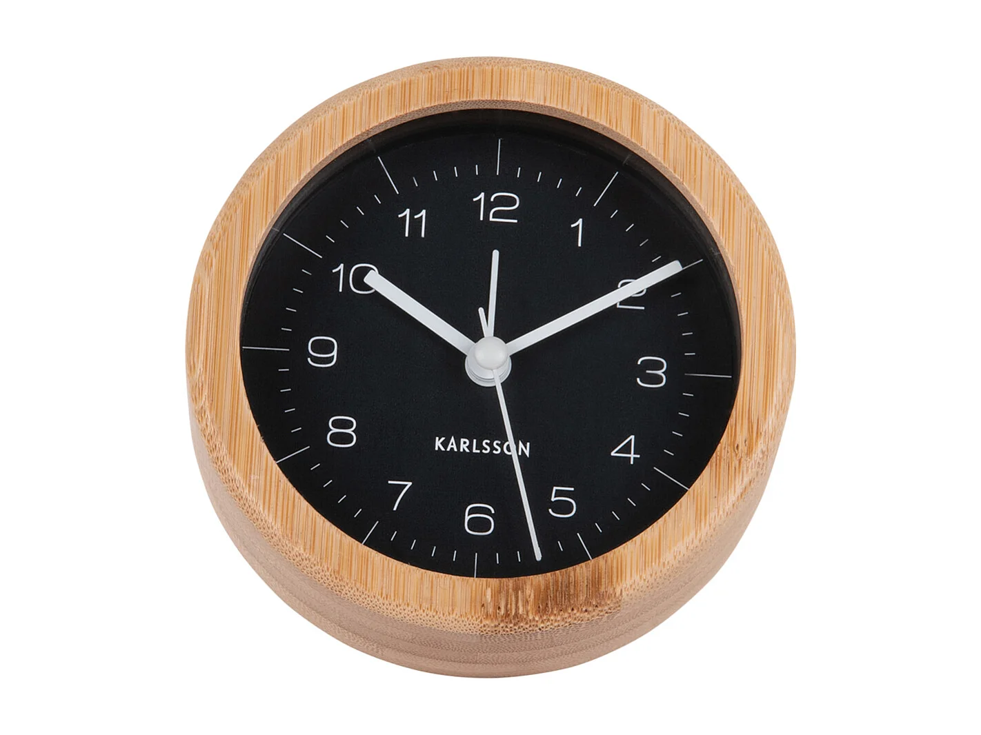 Réveil rond soigné - Noir