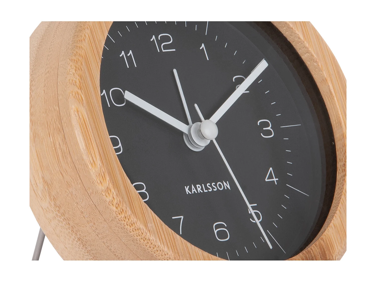 Réveil rond soigné - Noir