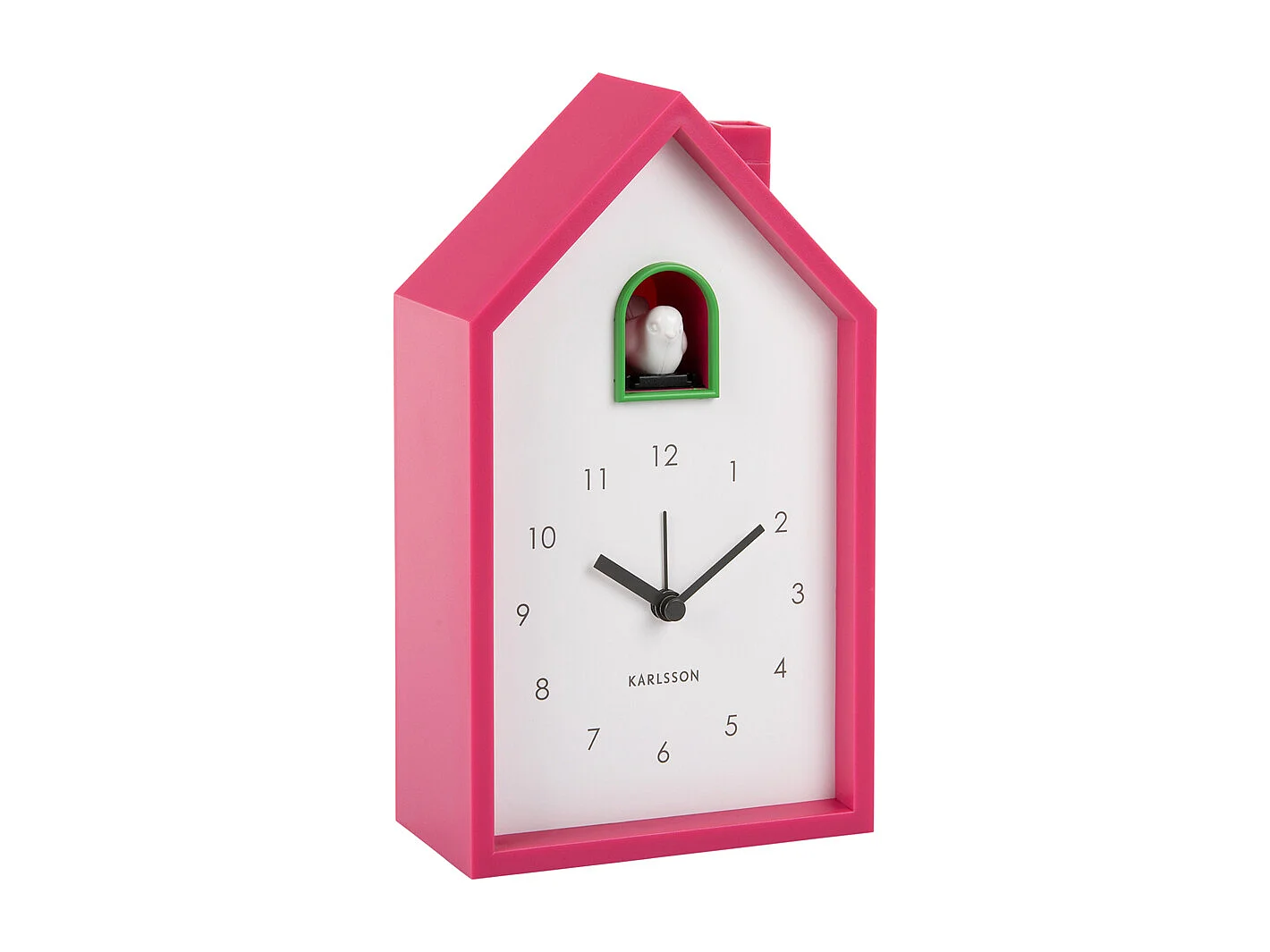 Wekker Modern Cuckoo - Helderroze