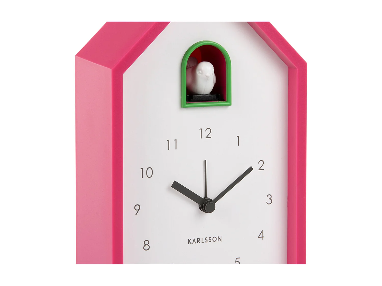 Wekker Modern Cuckoo - Helderroze