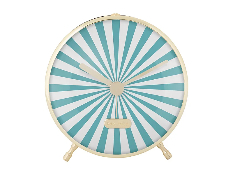 Réveil Candy Swirl - Bleu turquoise et blanc