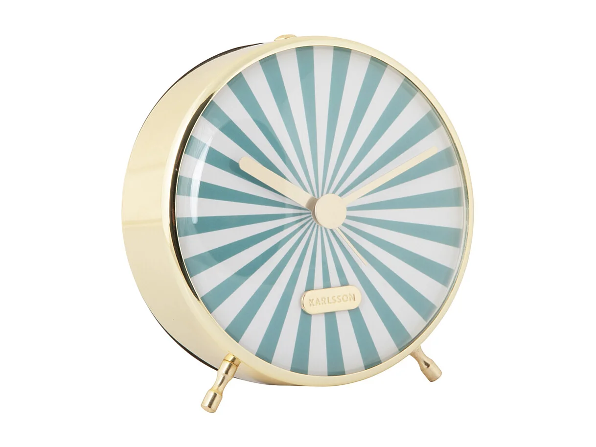 Réveil Candy Swirl - Bleu turquoise et blanc