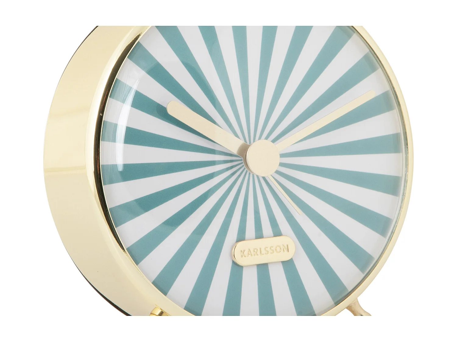 Réveil Candy Swirl - Bleu turquoise et blanc