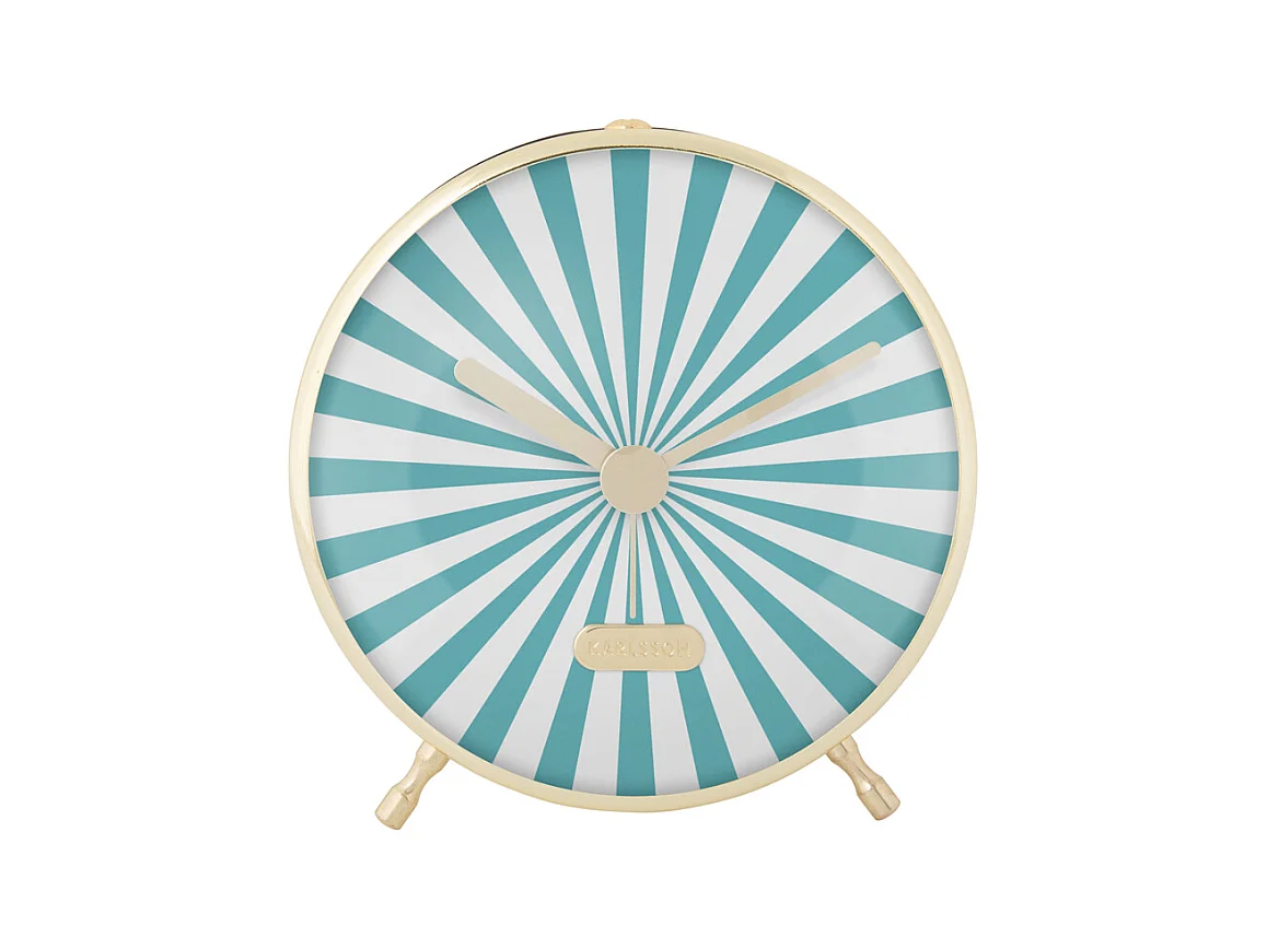 Réveil Candy Swirl - Bleu turquoise et blanc