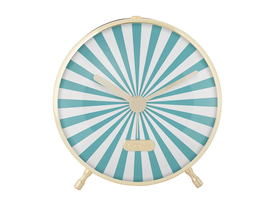 Réveil Candy Swirl - Bleu turquoise et blanc