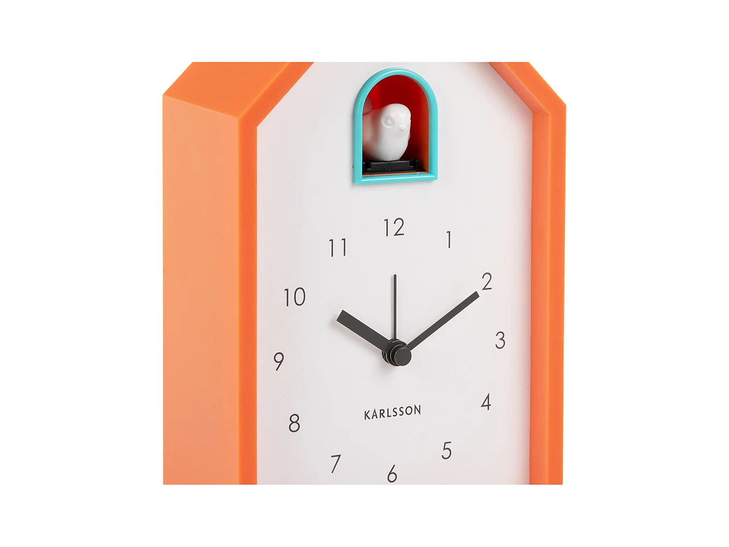 Réveil Coucou Moderne - Orange Vif