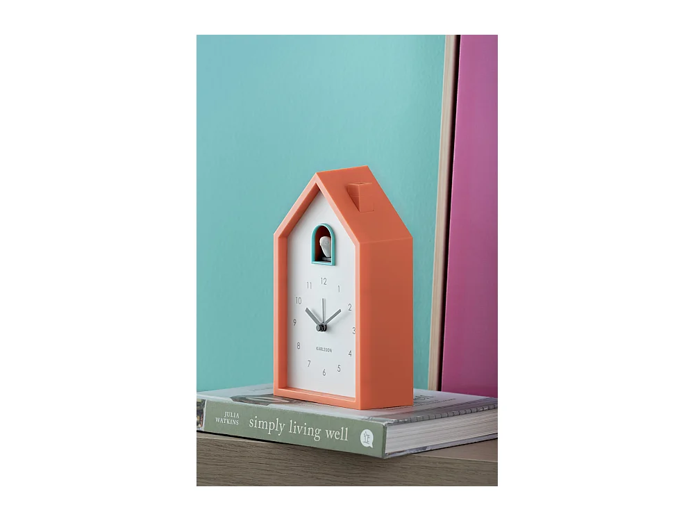 Réveil Coucou Moderne - Orange Vif