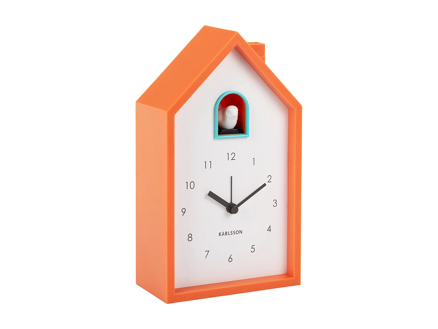 Réveil Coucou Moderne - Orange Vif