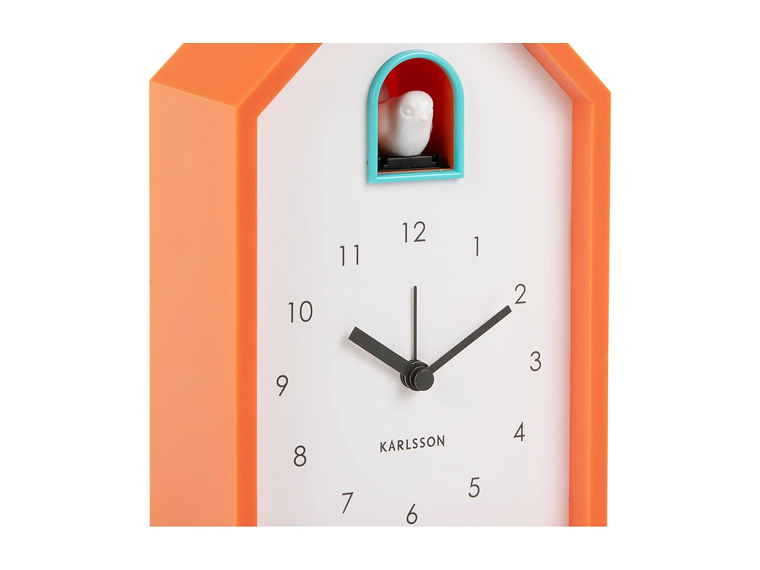 Réveil Coucou Moderne - Orange Vif