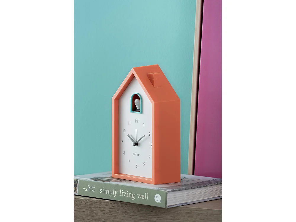 Réveil Coucou Moderne - Orange Vif