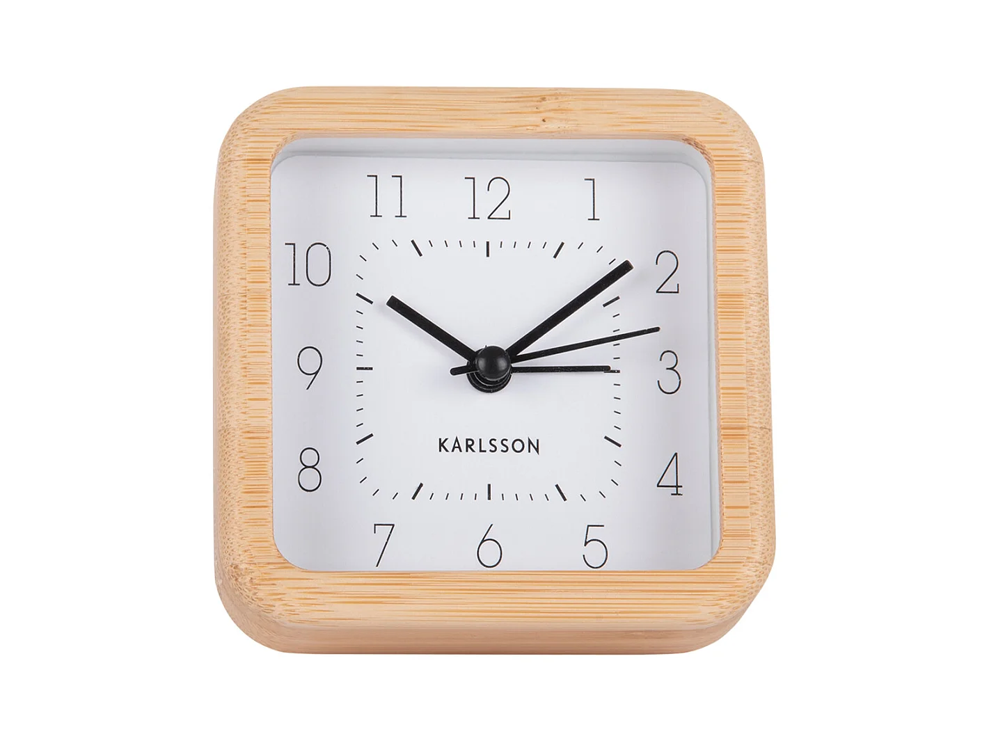 Réveil carré soigné - Blanc
