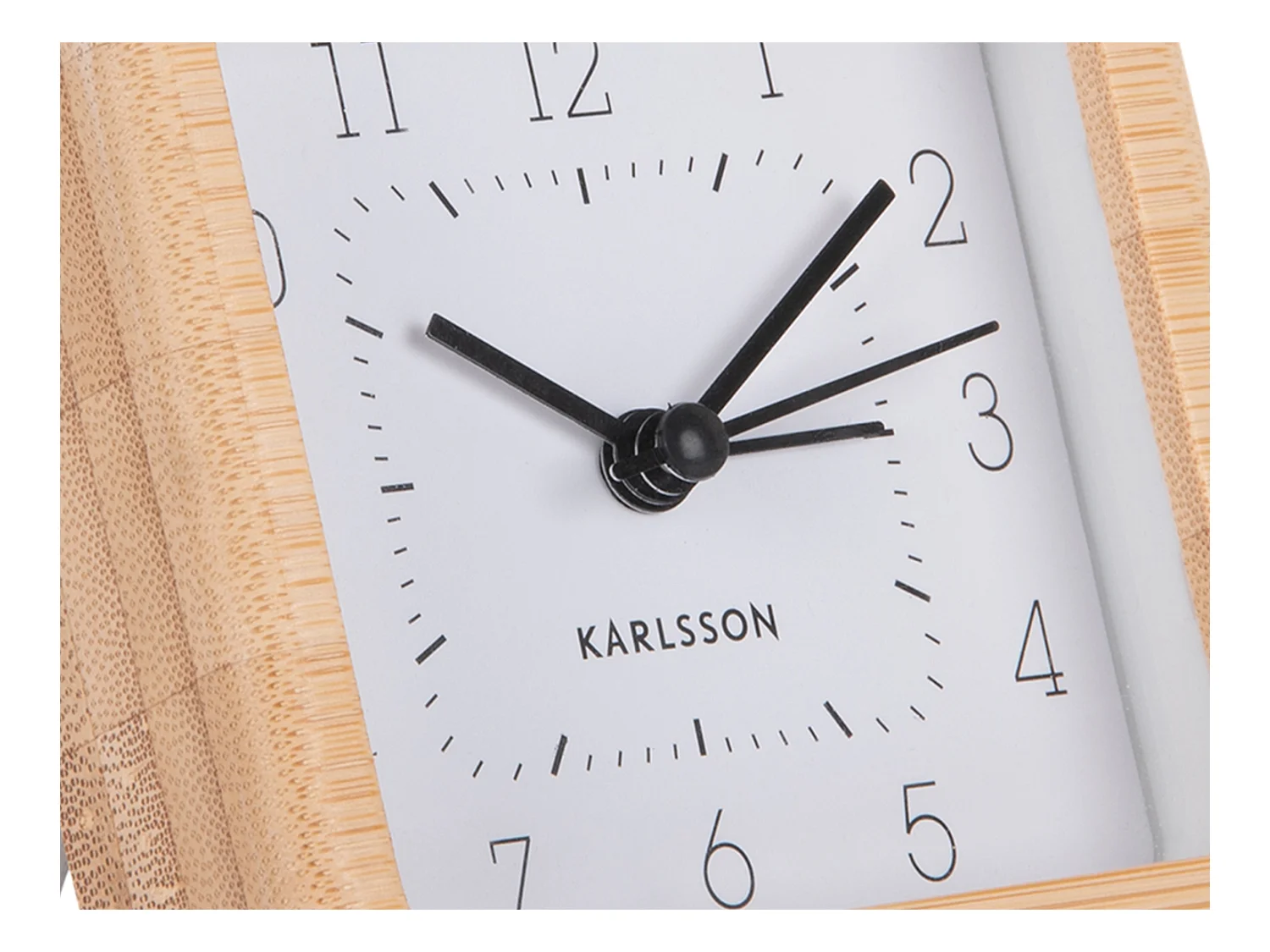 Réveil carré soigné - Blanc