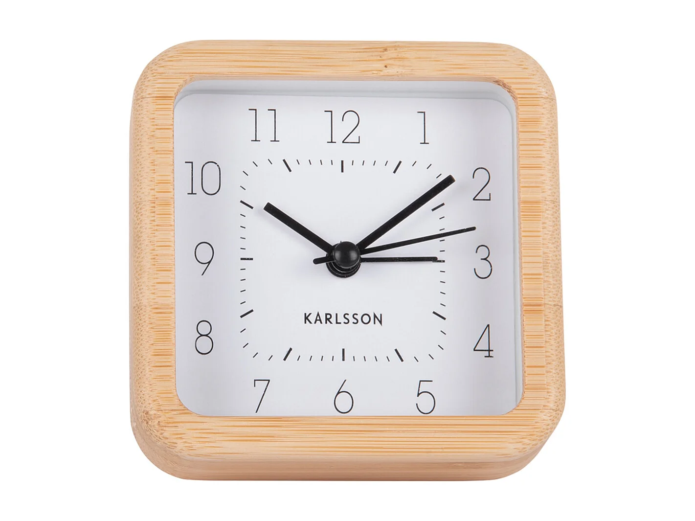 Réveil carré soigné - Blanc