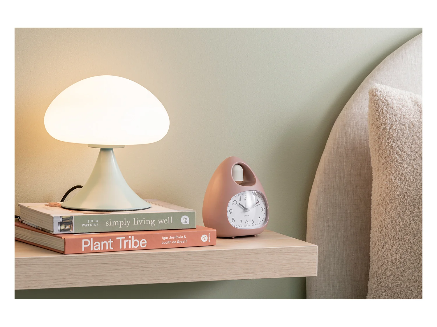 Réveil Blob Bell - Rose pâle