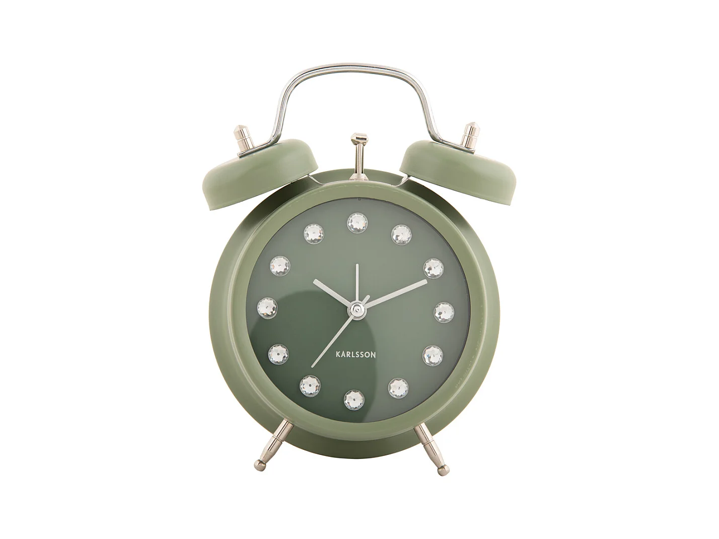 Réveil Glam Diamonds - Vert jungle