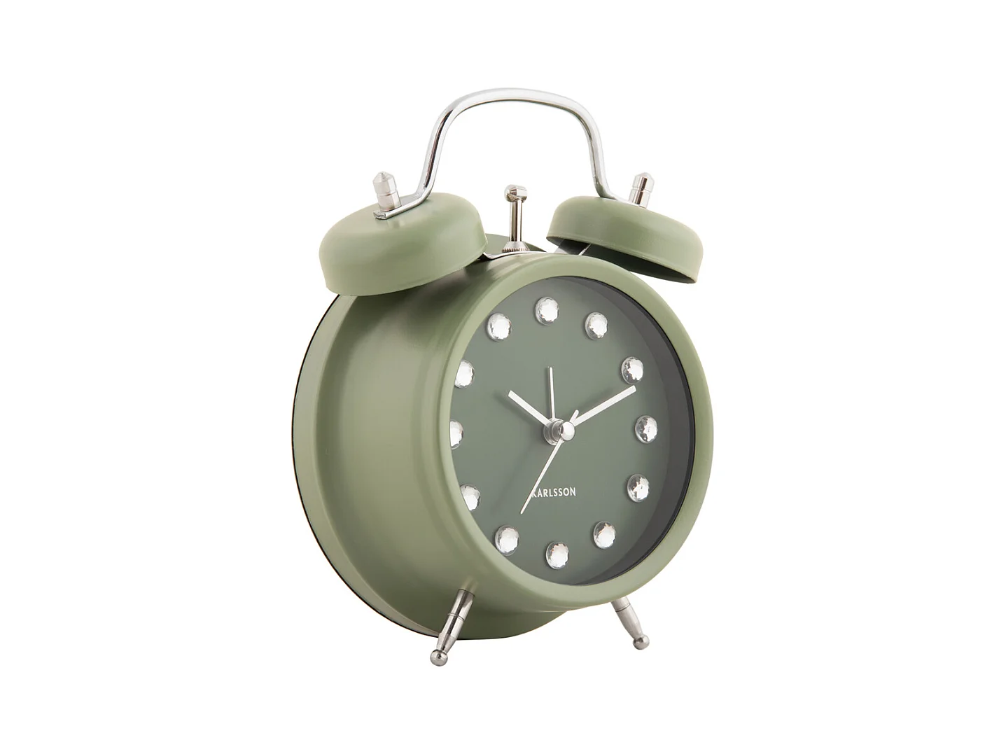 Réveil Glam Diamonds - Vert jungle