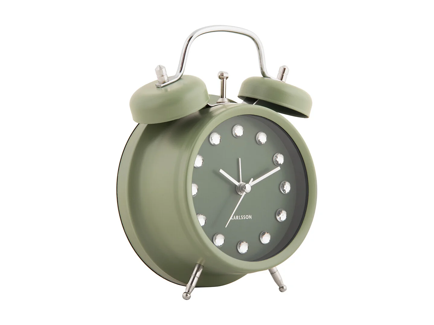 Réveil Glam Diamonds - Vert jungle