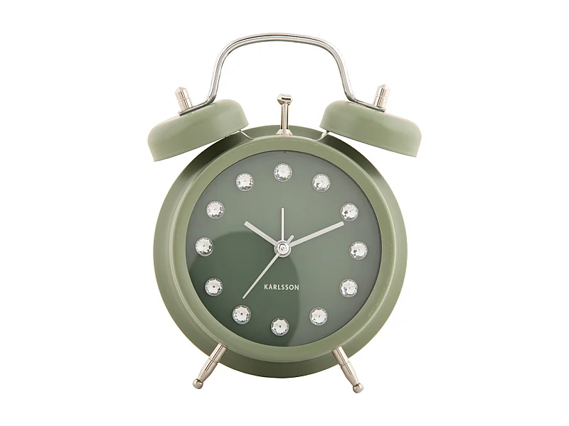 Réveil Glam Diamonds - Vert jungle