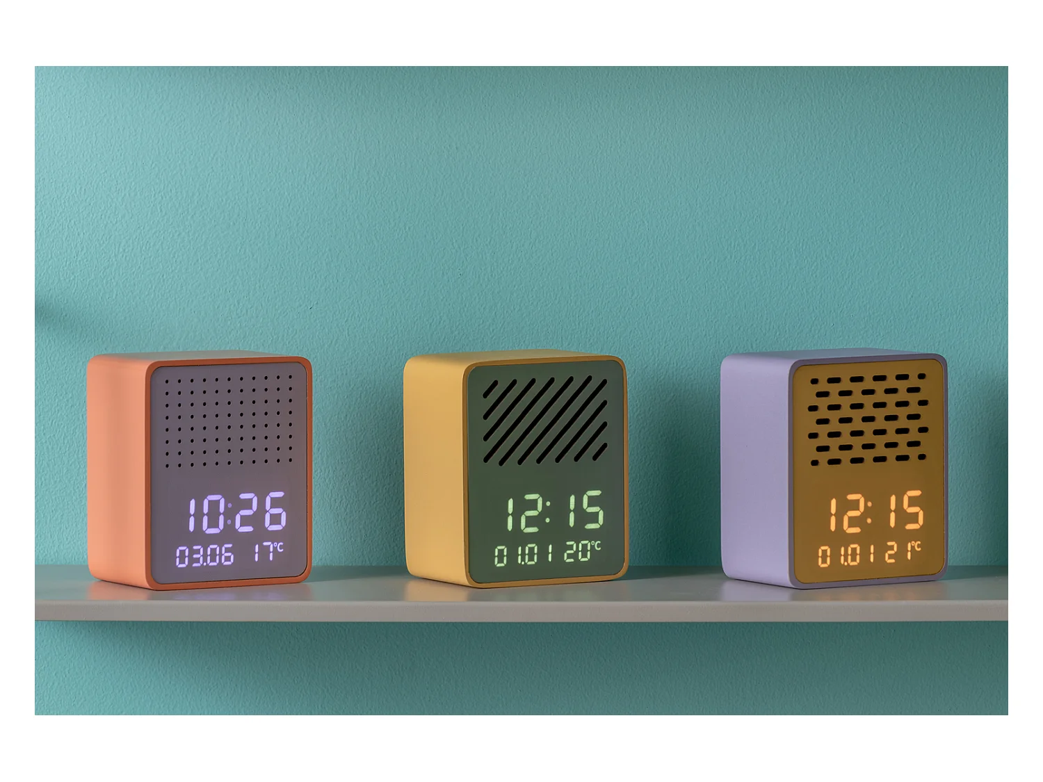 Réveil Funky Vibes Bluetooth Speaker - Violet et jaune