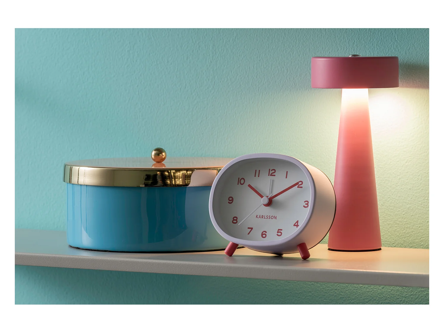 Réveil Cheeky Oval - Violet doux