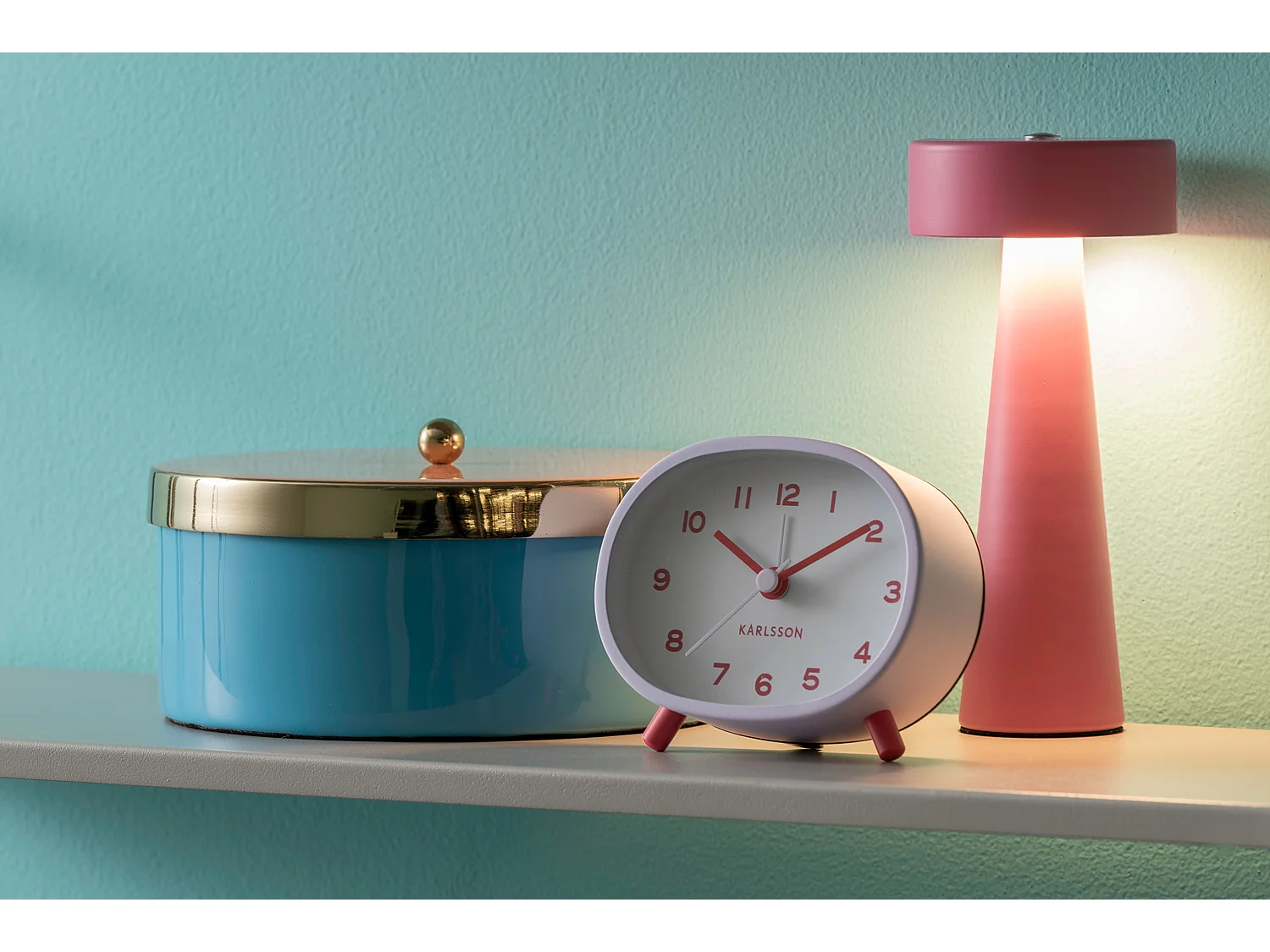 Réveil Cheeky Oval - Violet doux