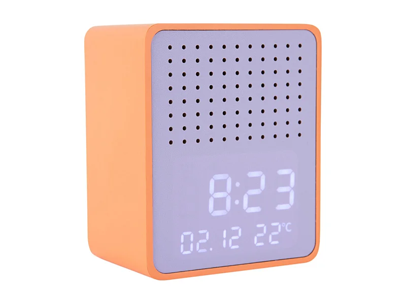 Réveil Funky Vibes Bluetooth Speaker - Orange vif et violet