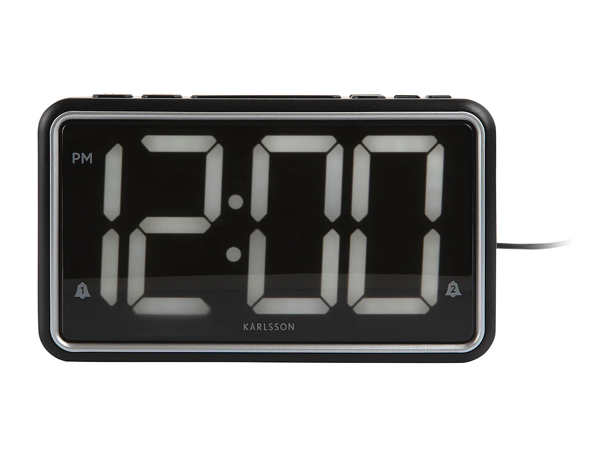 Wekker New Retro - Zwart